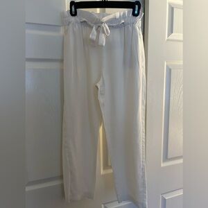 Zara White Straight-Leg Pants